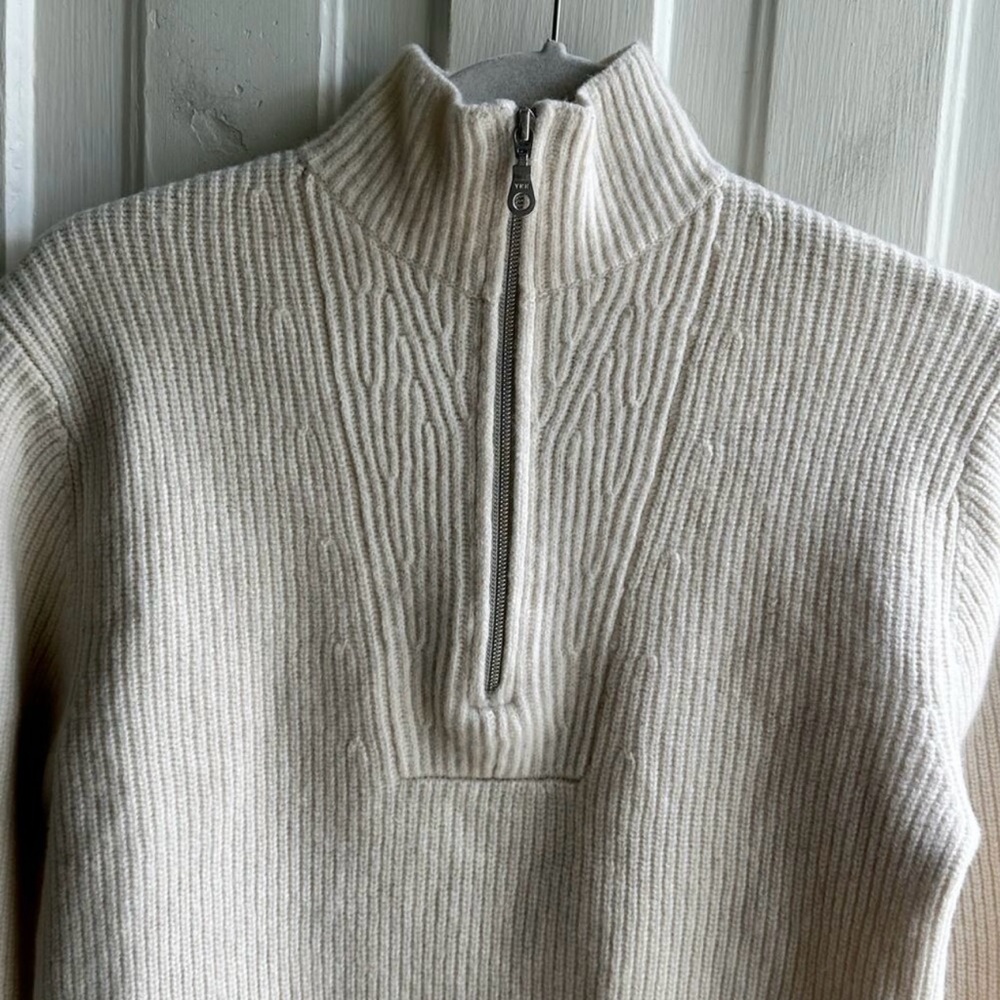 AYR White Ribbed Turtleneck Sweater - Picture 3 of 8